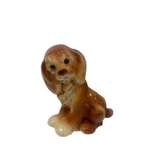 Vintage Royal Copley Cocker Spaniel Puppy Dog Ceramic Planter Vase 8 Inch